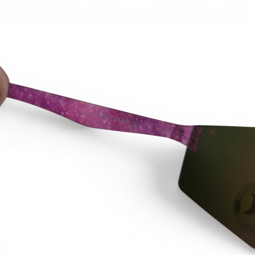 Hurley Big Sur Shield Sunglasses Purple Galactic Print Polarized HLP3002PS - Picture 6 of 7